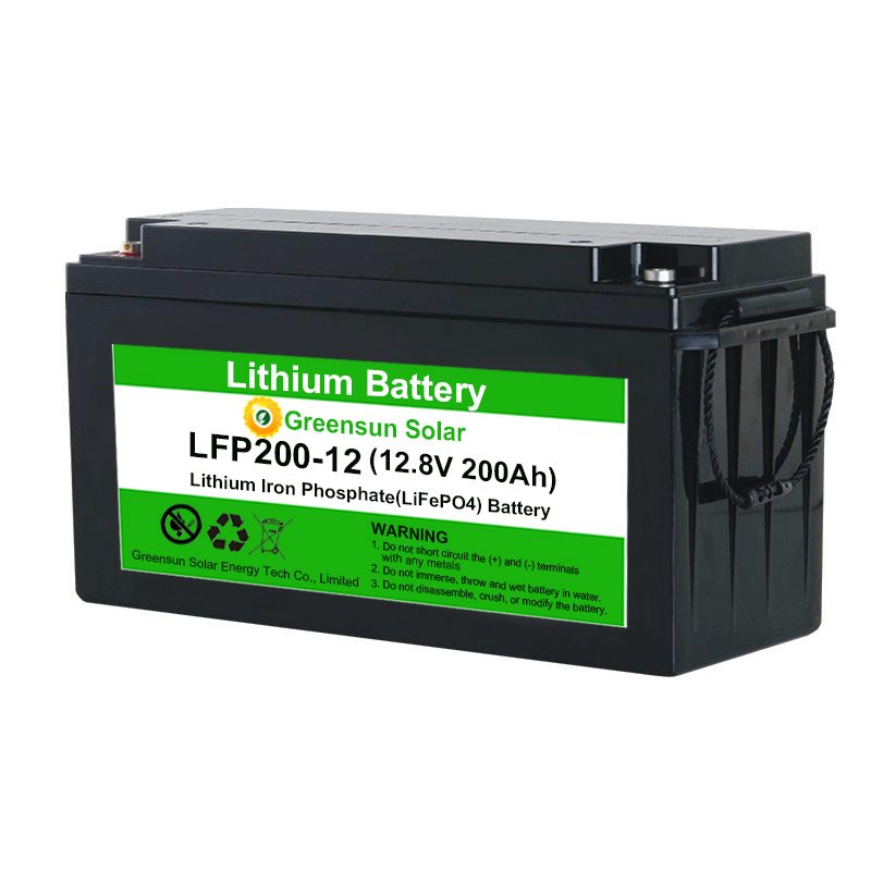 Bộ pin Lithium Iron có thể sạc lại Chu kỳ sâu 12 v 200ah LiFePO4
