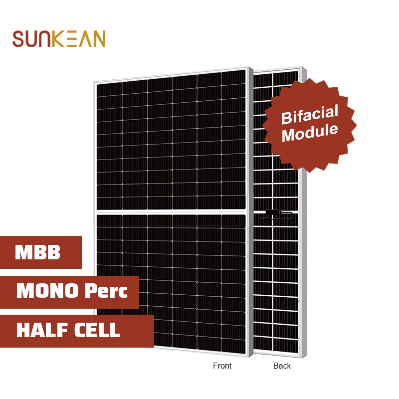 Half cell mono 455 watt Bifacial Double Glass 120Cells 182mm Cell Size perc panel năng lượng mặt trời
