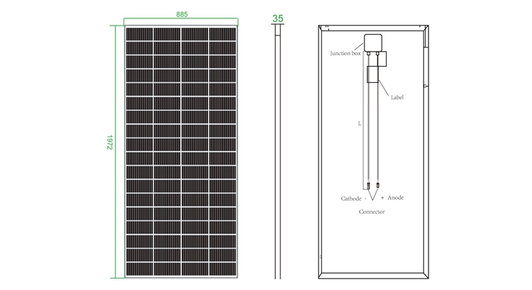 bảng điều khiển năng lượng mặt trời mono 410w