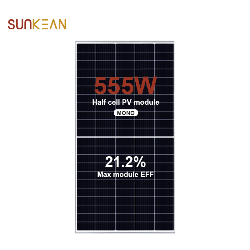 555W Bảng điều khiển năng lượng mặt trời mono kích thước 110 ô 110 ô cắt một nửa
