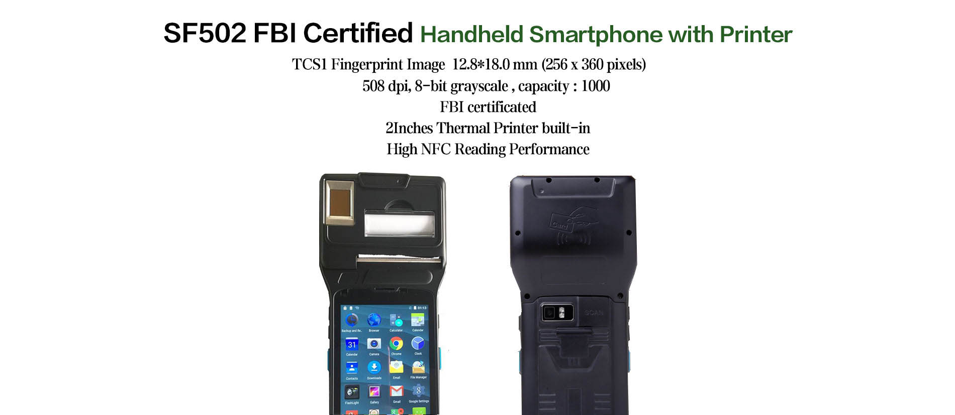 Feigete FBI chứng nhận thiết bị android fingeprint