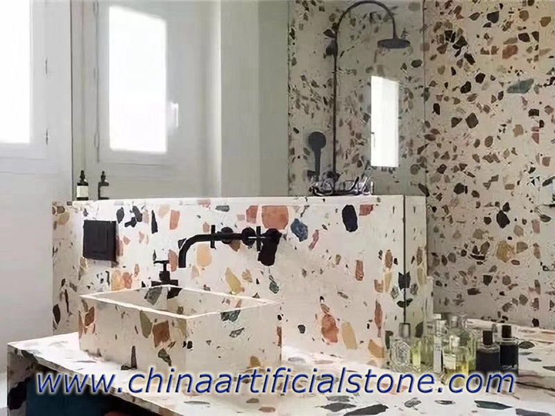 Mặt bàn Terrazzo đầy màu sắc tổng hợp lớn