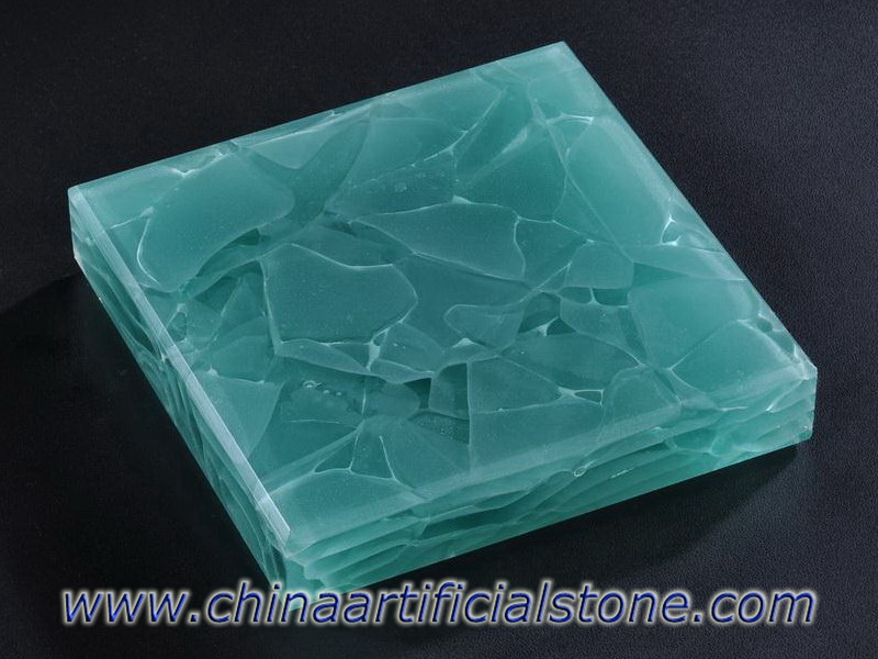 Mặt kính thủy tinh thủy tinh Aquamarine Jade được thiết kế

