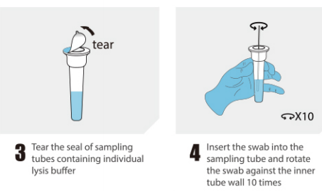 5 thử nghiệm / Thử nghiệm kháng nguyên ngoáy mũi (Vàng keo)