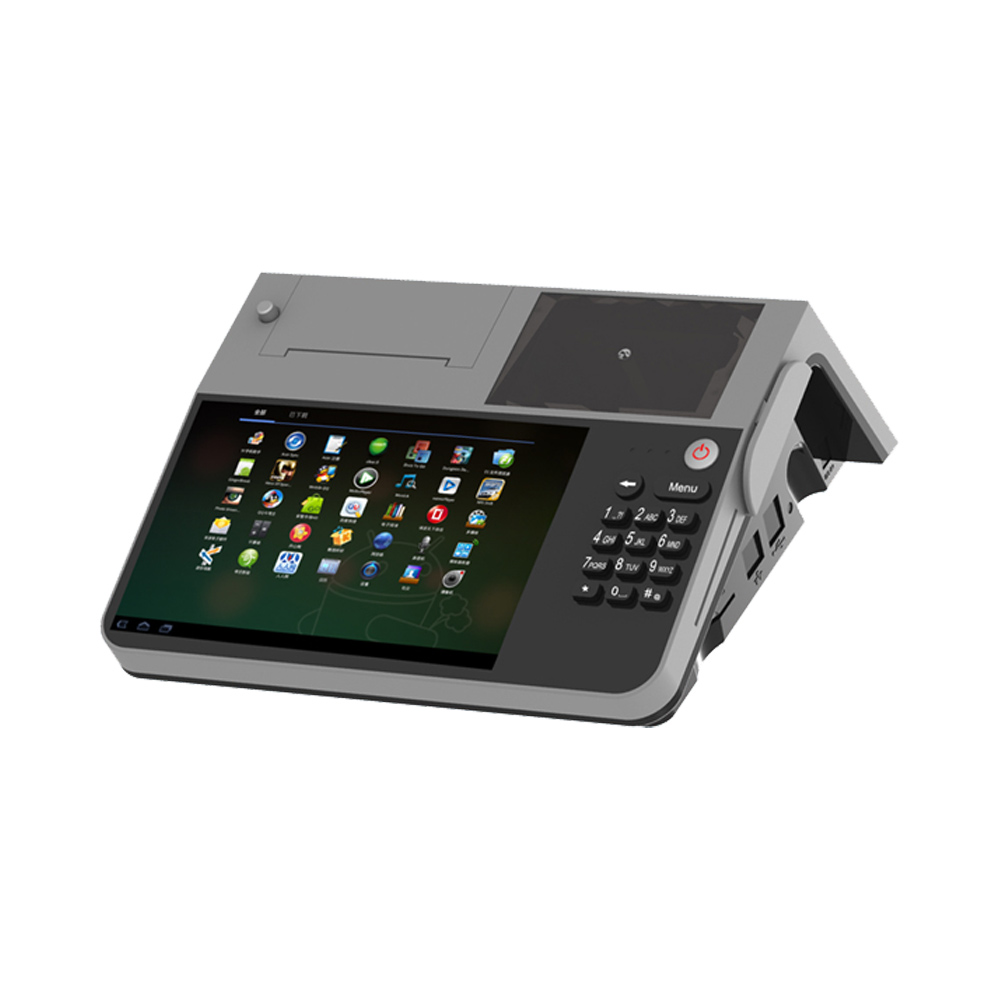 Màn hình kép 8 inch Android NFC POS Terminal với máy in nhiệt 80mm

