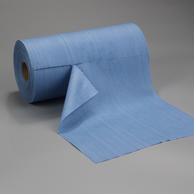 Cuộn giấy lau công nghiệp không dệt Màu xanh lam tùy chỉnh
