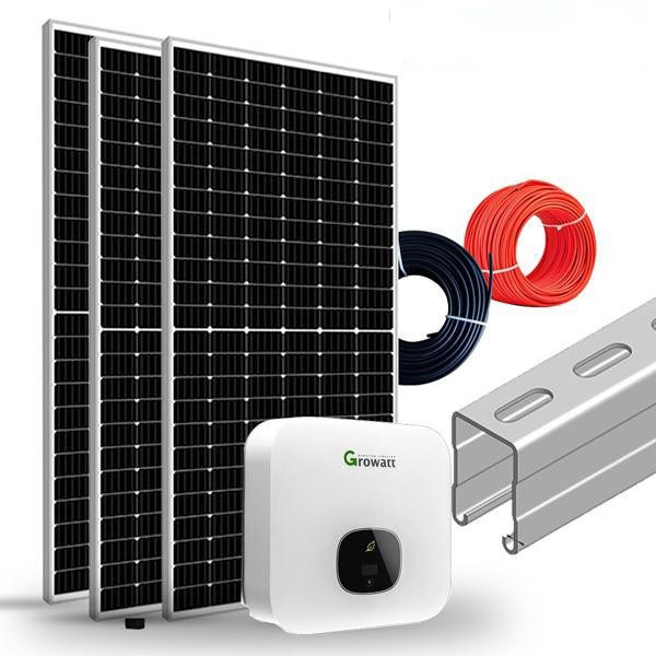Hệ thống năng lượng mặt trời gia đình 5KW nối lưới với biến tần Growatt
