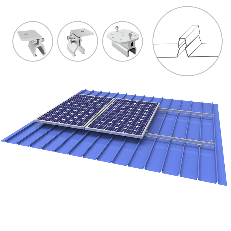 Hệ thống giá đỡ năng lượng mặt trời trên mái nhà bằng kim loại Klip-Lok
