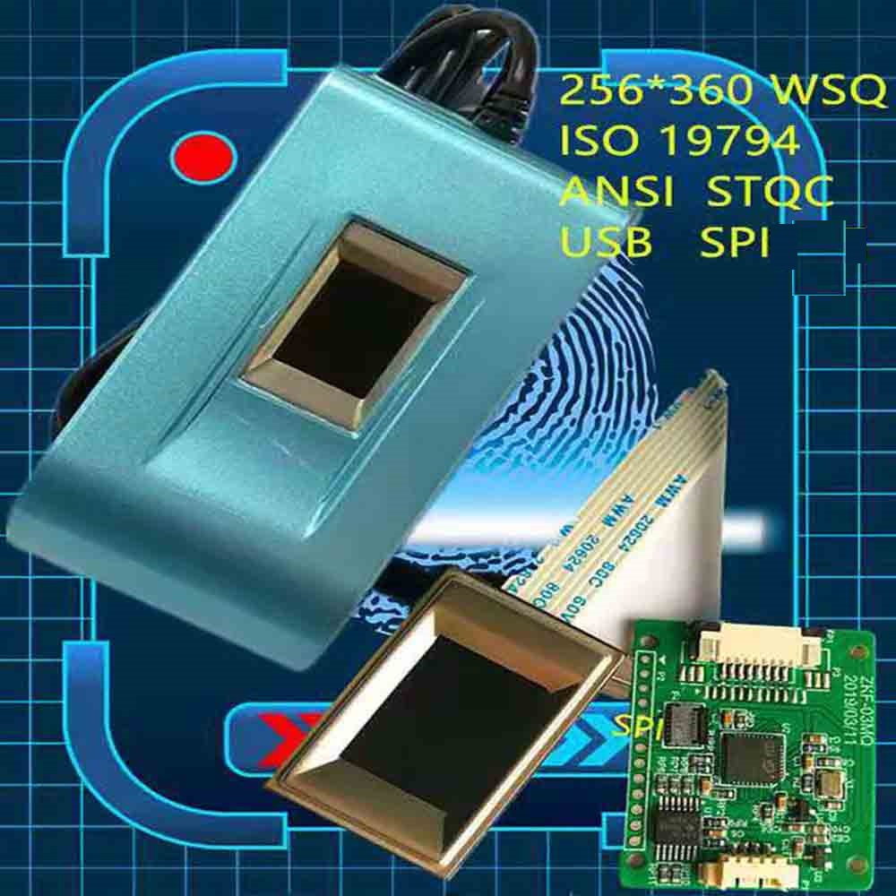 Đầu đọc vân tay sinh trắc học USB điện dung 500DPI WSQ ANSI ISO để xác thực