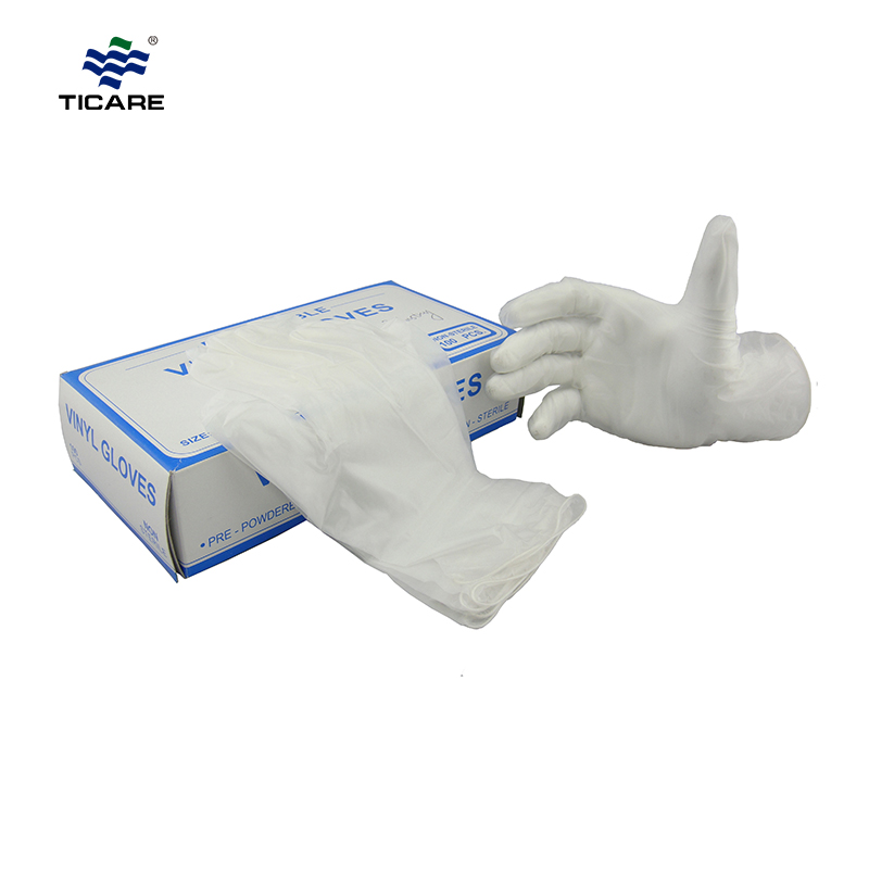 Kiểm tra PVC dùng một lần Găng tay Vinyl trắng an toàn
