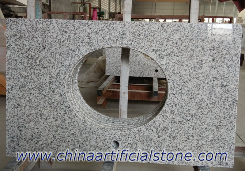 Mặt bàn đá granite xám trắng Trung Quốc cho các dự án thương mại
