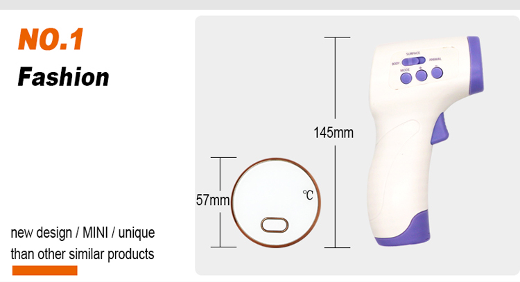 Nhiệt kế kỹ thuật số bỏ túi hình tròn cầm tay không cảm ứng