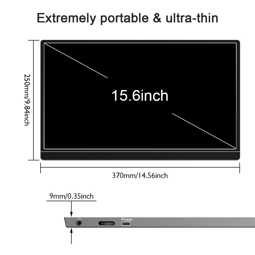Màn hình LCD chơi game usb type-c 15,6 inch 4k di động