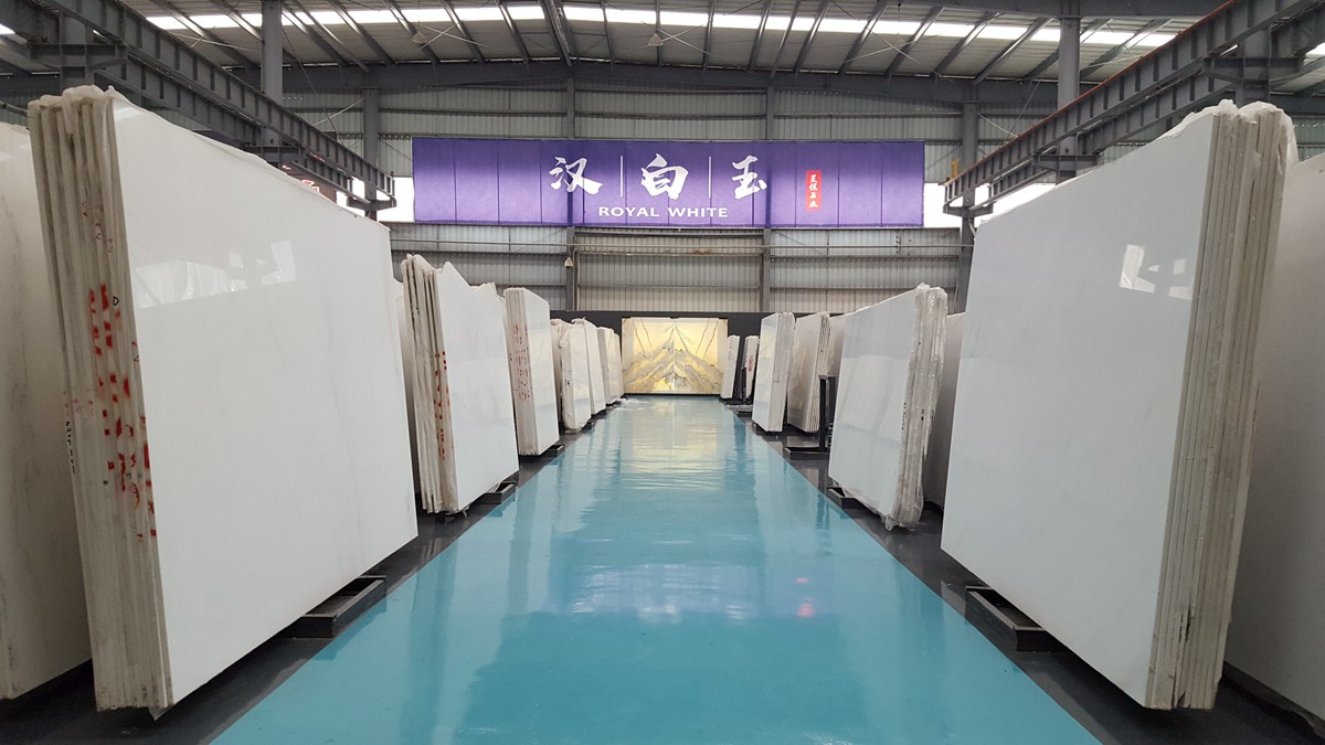 Đá cẩm thạch trắng tinh khiết của Trung Quốc được cắt ở Shuitou Xiamen