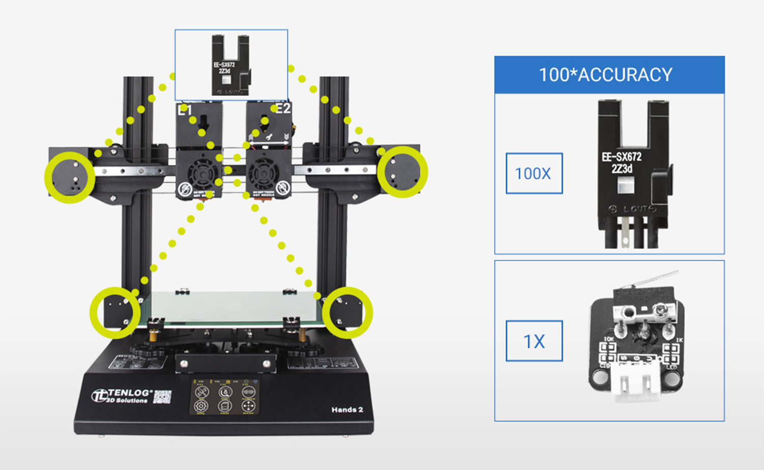 TENLOG Hands 2 Cảm biến quang điện máy in 3D DMP