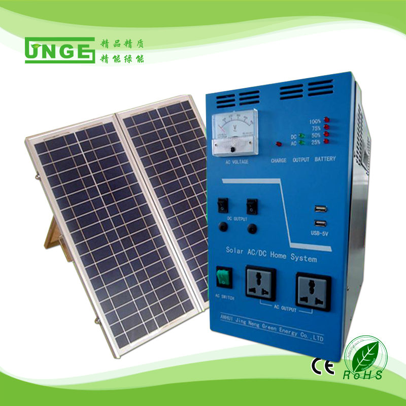 Hệ thống năng lượng mặt trời di động nhỏ 300W sử dụng nhà với bảng điều khiển năng lượng mặt trời 100w pin 55AH
