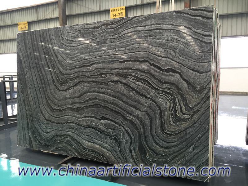 Tấm đá cẩm thạch Serpeggiante vân gỗ đen Trung Quốc
