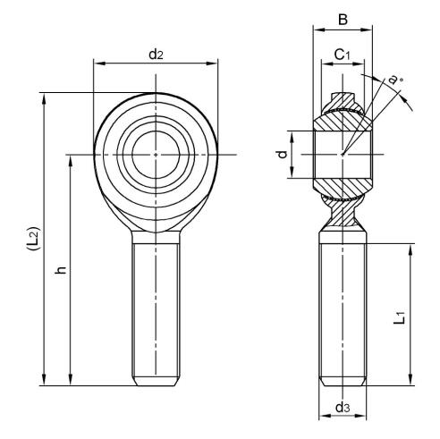 CM10T Inch MẮT CÁ GẤU MẮT KÍCH THƯỚC MỸ