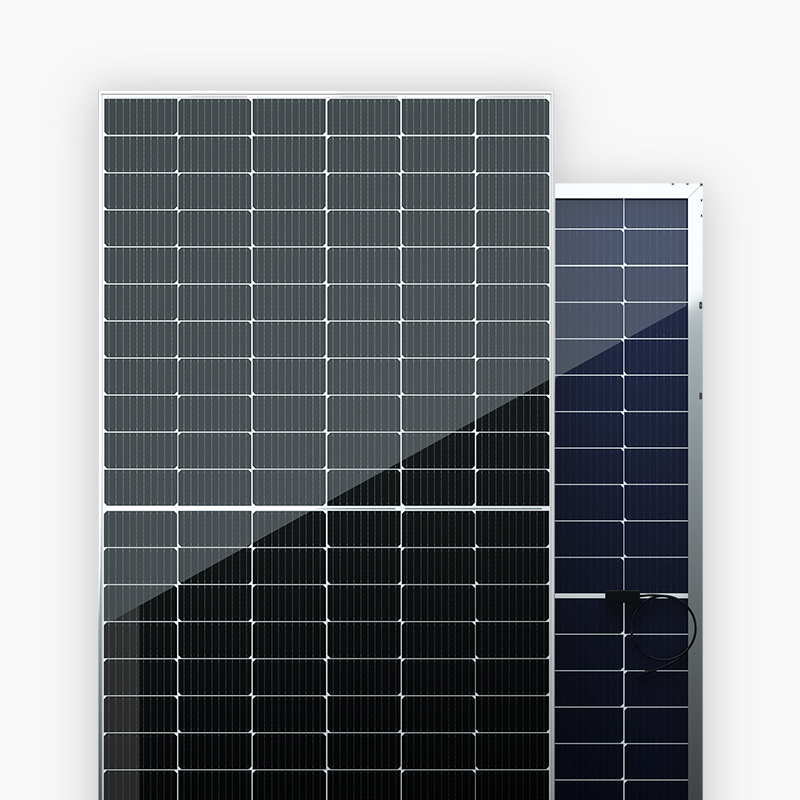 Mô-đun PV bảng điều khiển năng lượng mặt trời hai mặt kính Mono PERC 182 Cell 500W hai mặt
