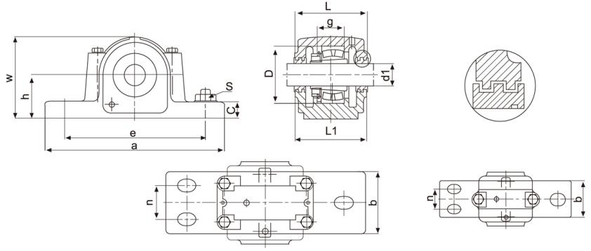 Vòng bi khối Plummer SAF511