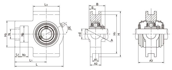 Take Up Đơn vị bạc đạn UCT208