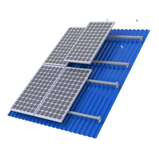 Hệ thống kết cấu lắp đặt bảng điều khiển năng lượng mặt trời trên mái nhà bằng kim loại
