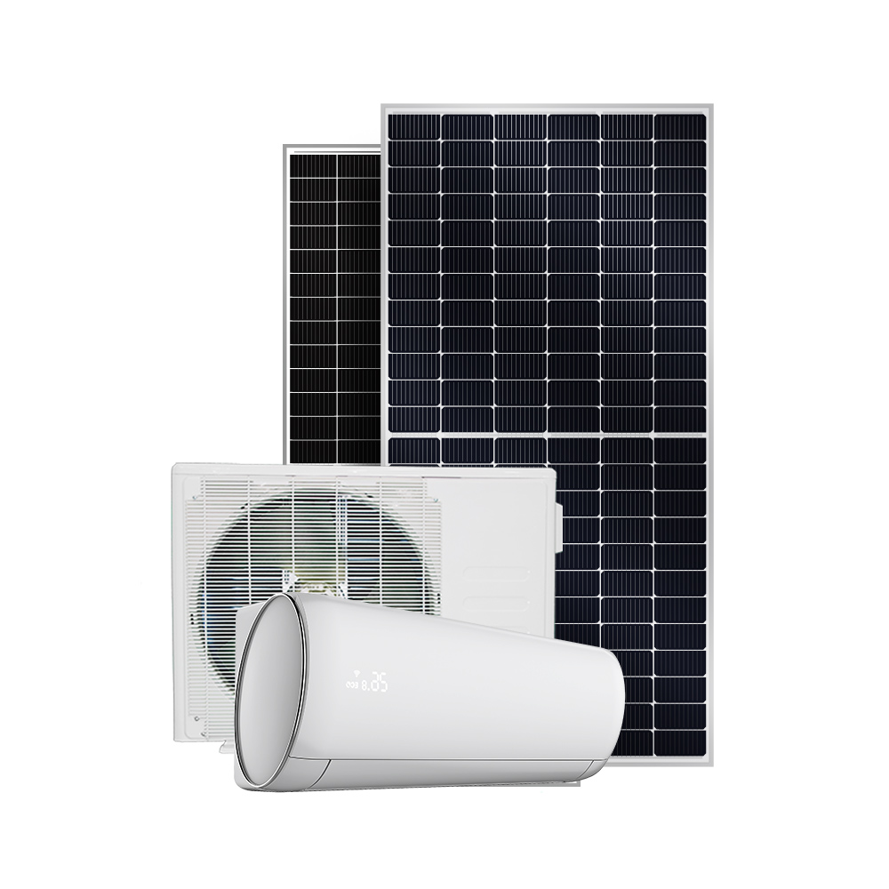 Bảng điều khiển năng lượng mặt trời hỗn hợp Điều hòa không khí có hỗ trợ Hệ thống HVAC đơn vị nhỏ chia nhỏ
