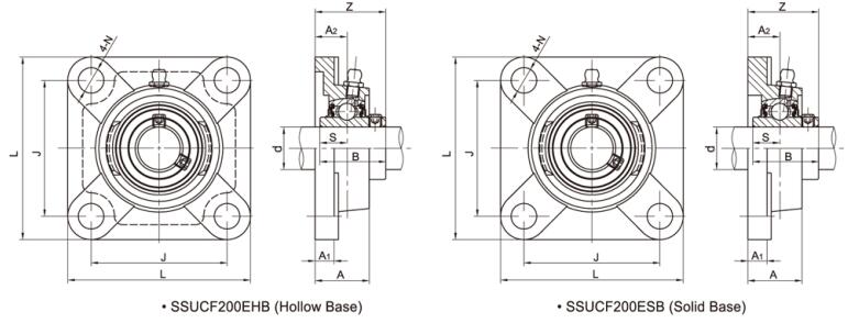 Vỏ thép không gỉ SSUCF210 EHB