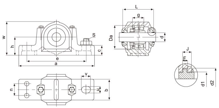 Vòng bi khối Plummer SNG510