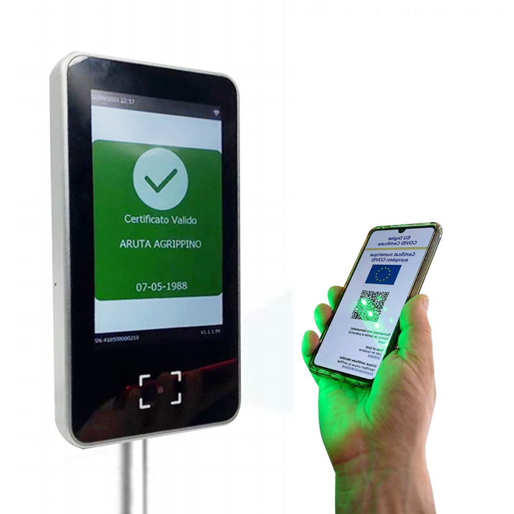 EU Digital Green Pass Máy quét mã QR Mã sức khỏe Kiểm soát truy cập HS-600
