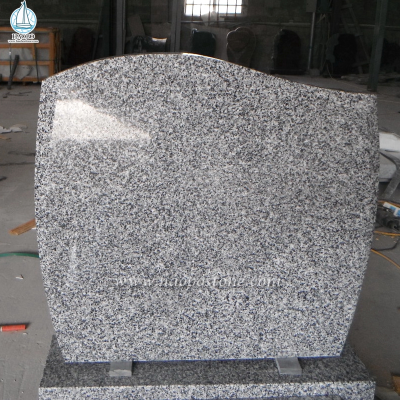 G655 Granite Xám Thiết kế đơn giản Tấm bia mộ tang lễ được đánh bóng
