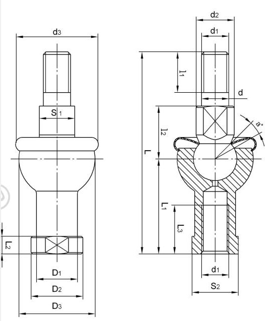 Khớp bóng SQZ12-RS