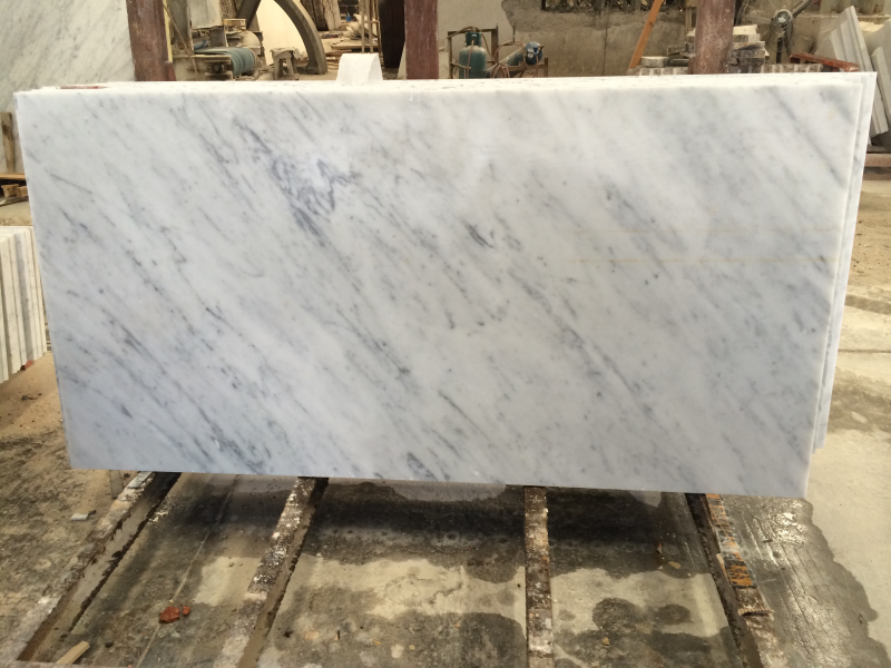 Carrara trắng lát đá cẩm thạch đánh bóng
