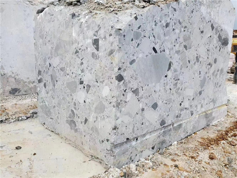 khối đá cẩm thạch màu xám hóa thạch