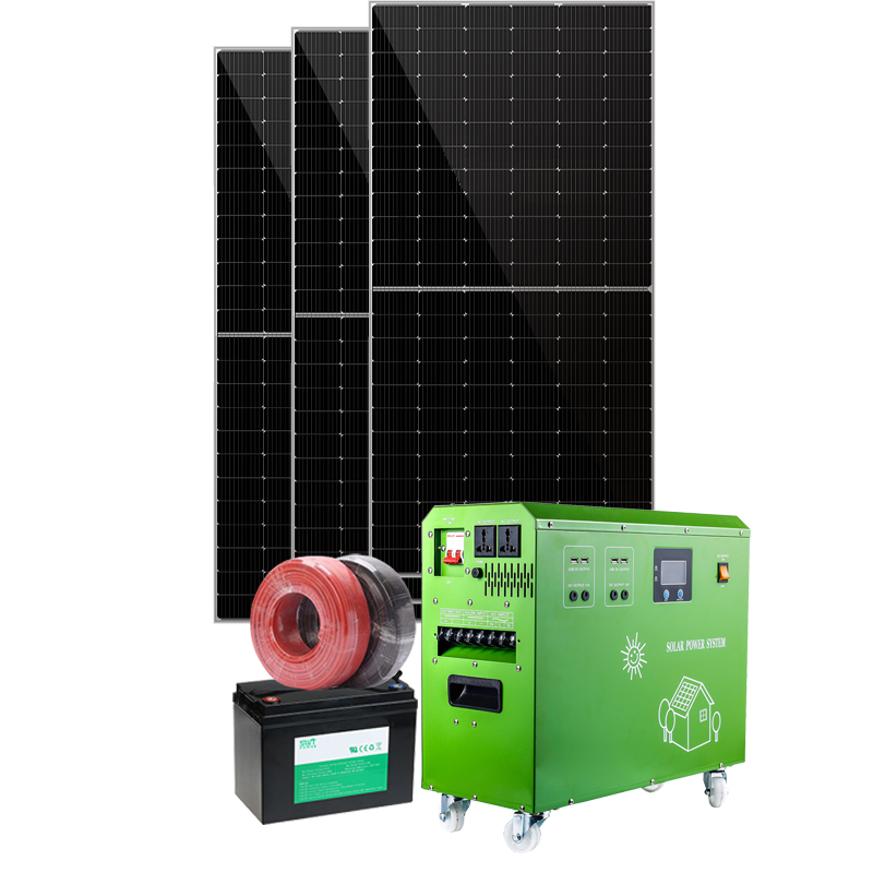 Hệ thống năng lượng mặt trời Máy phát điện di động năng lượng mặt trời 3kw với bộ pin hoàn chỉnh
