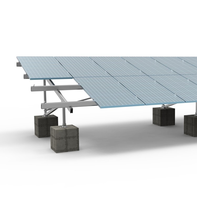 Hệ thống lắp đặt năng lượng mặt trời Cấu trúc lắp đặt trên mặt đất với Hệ thống giá đỡ năng lượng mặt trời trục vít nhôm
