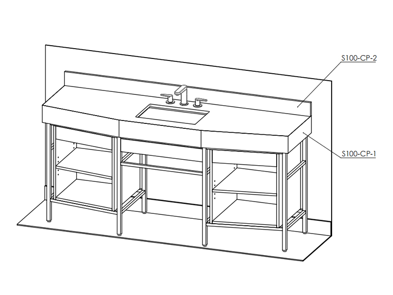 Quầy bếp thạch anh Statuario