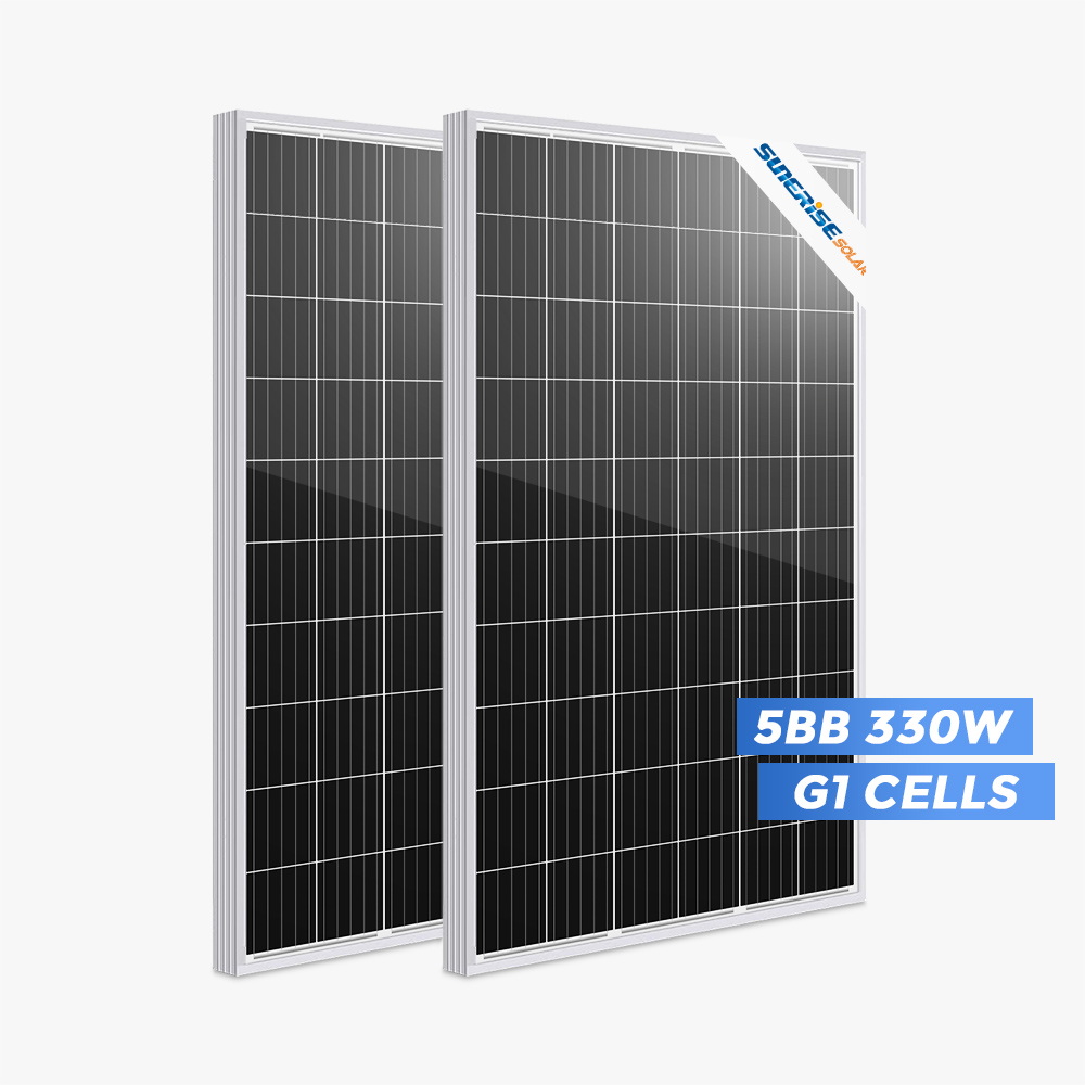 Bảng điều khiển năng lượng mặt trời đơn tinh thể 5BB PERC 330 Watt để bán
