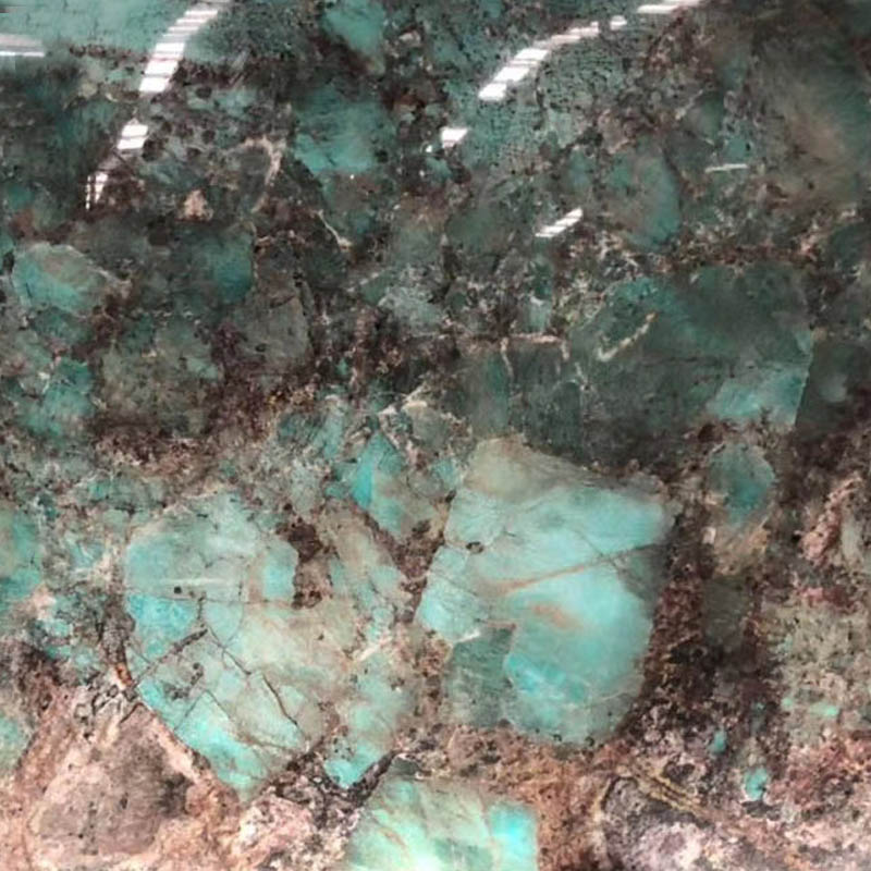 Tấm đá mài bóng lớn Amazon Green Quartzite từ Brazil
