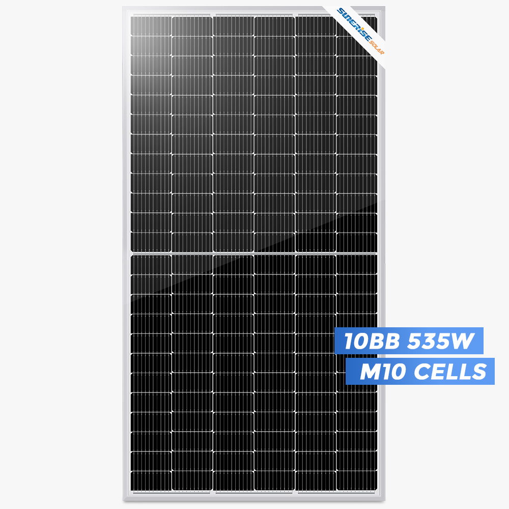 Bảng điều khiển năng lượng mặt trời 182 10BB Mono 535 watt với giá xuất xưởng
