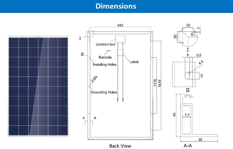 tấm pin mặt trời poly 350w