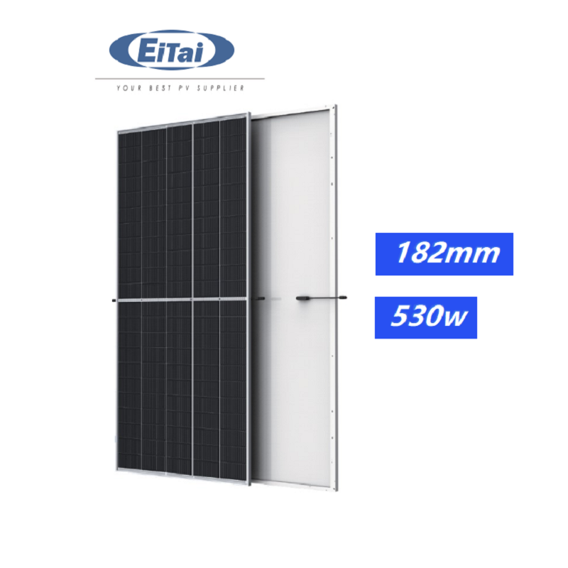 Tấm pin mặt trời EITAI 550W Đơn tinh thể 10BB Cắt một nửa cho ngôi nhà
