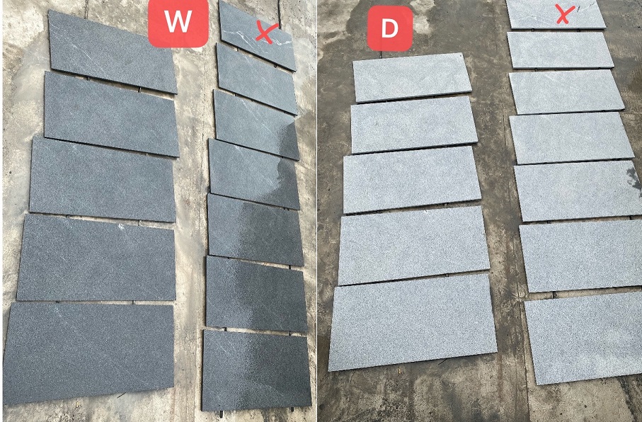 Gạch Granite màu xám đậm bị cháy