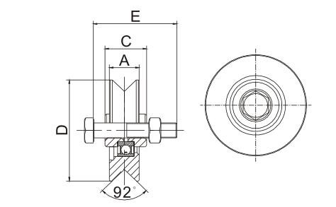 bán bánh xe cổng trượt