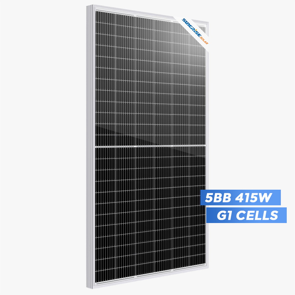 158.75mm 9BB Half cell Mono 415 Watt Giá bảng điều khiển năng lượng mặt trời
