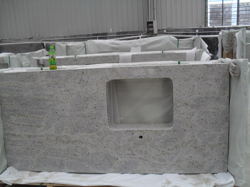 Mặt bàn đá granit trắng Kashmir cho nhà bếp
