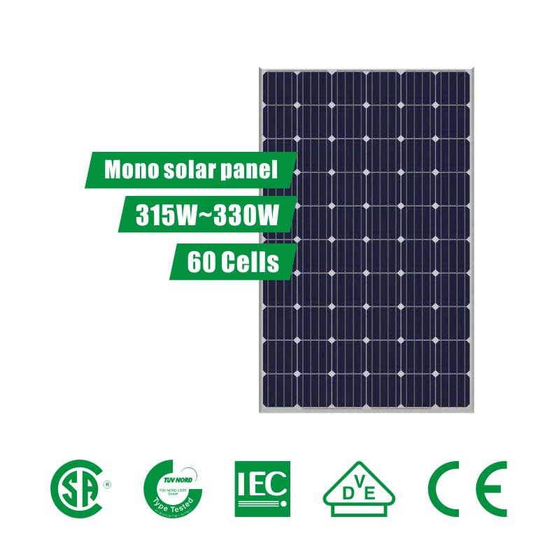 6 inch 60 cell (315 ~ 330W) Mô-đun PERC bảng điều khiển năng lượng mặt trời
