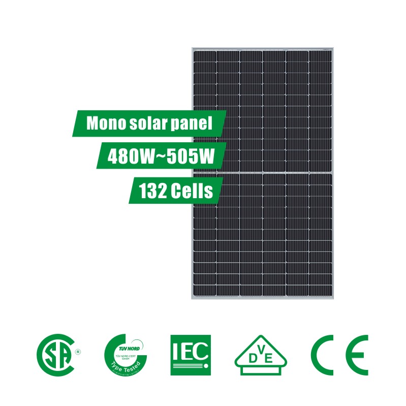 Hệ thống năng lượng mặt trời cắt một nửa PERC 7 inch 132 cell (480 ~ 505W)
