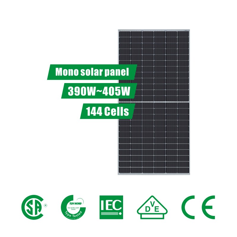 6 inch 144 tế bào (390 ~ 405W) Hệ thống bảng điều khiển năng lượng mặt trời cắt một nửa PERC
