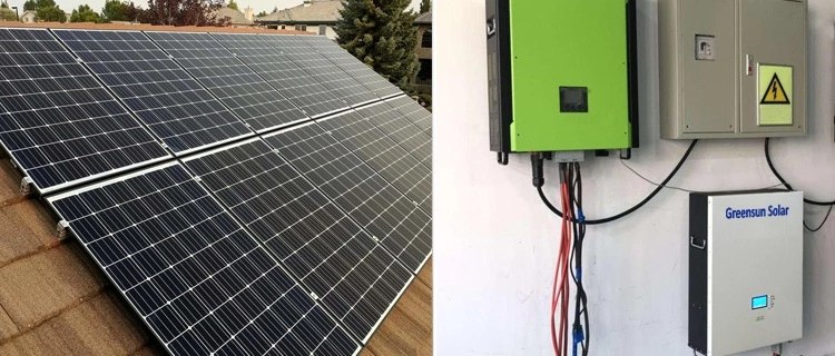 hệ thống năng lượng mặt trời lai với pin